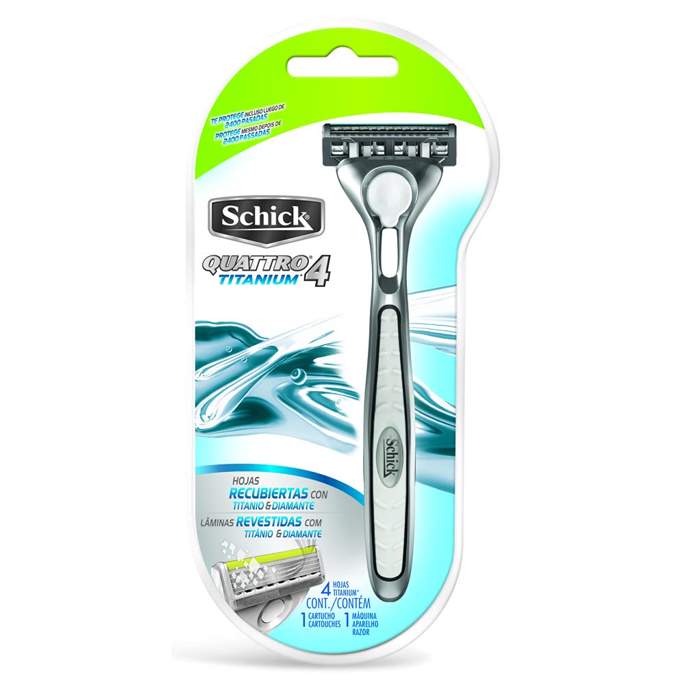 Schick Barbeador 4 Lâminas Titanium | Amazon.com.br